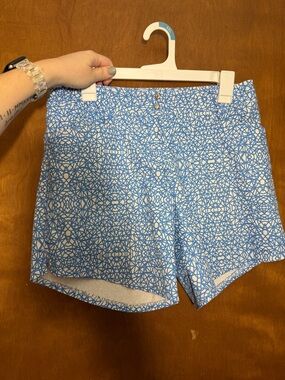 adidas golf Women's Blue Geometric Athletic Shorts